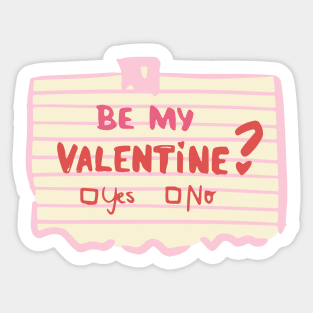 Be My Valentine Sticker